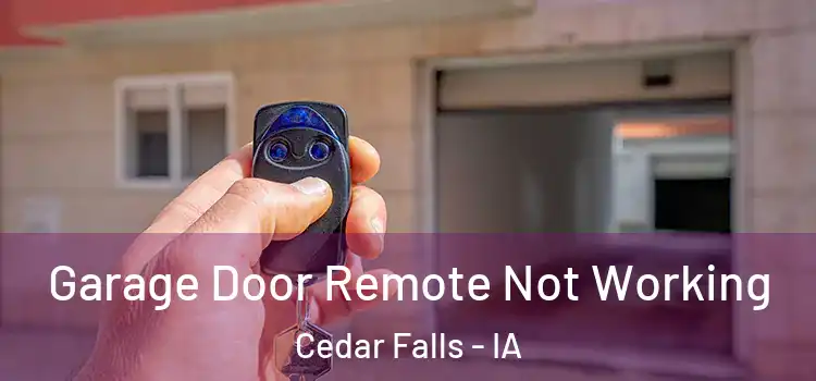  Garage Door Remote Not Working Cedar Falls - IA
